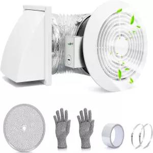 화이트 그릴 80 CFM 4.0 소네 16인치 접이식 덕트 다락방용 가정용 환기 팬 차고 주방 및 욕실 배기 팬이