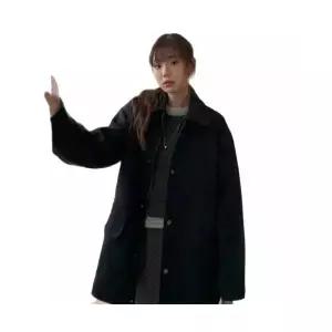 헐크 여성 여친 잠바 집업야구항공 겨울 빈티지 칼라 싱글 집업 캐주얼 재킷 모직 코트 KKE4