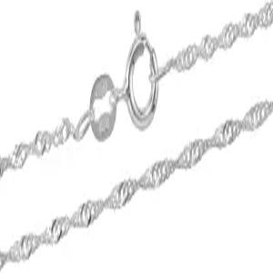 AeraVida Enchanting 1.5mm 트위스트 싱가포르 체인 .925 스털링 실버 목걸이 여성용
