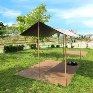 캠핑지구 블랙코팅 렉타 타프 대형 암막 사각 그늘