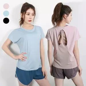 ELC-1026 요가복 운동복 메쉬 반팔티 E (WFL0HJK)