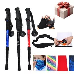 사은품증정 4단 멀티 일자형 등산스틱 트레킹 등산지팡이 등산용품 노르딕 등산장비 폴대 동호회 단체선물