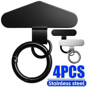 호환 유니버설 폰 랜야드 패치 메탈 링 홀더 학생폰[호환] 15 16 Pro Max S24 샤오미[호환] 폰 랜야드 스트랩 클립