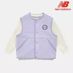 [뉴발란스]뉴발란스 키즈 플리스 조끼+긴팔티 세트 NK9BC4602U-75 티셔츠