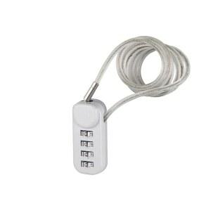 24인치(60cm) 유연한 강철 케이블이 있는 4자리 조합 케이블 자물쇠, 사물함, 수하물, 배낭, 캐비닛, 짐 가방, 공구함, 여행용, 회색(1, 회색)