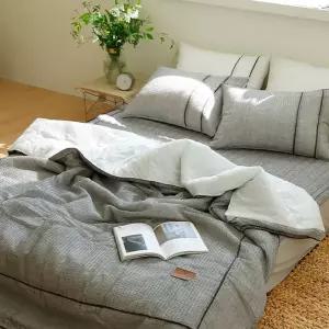 국산 뱀부 누빔 슈퍼싱글 퀸 이불 베개커버 세트/침구/매트/기숙사/간절기/싱글이불/싱글/겨울패드/여름