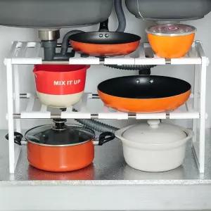 2단 싱크대 하부 선반 싱크인선반 싱크대정리 후라이팬정리대 냄비정리대