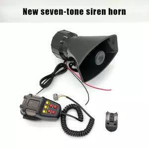 에어혼 화물차 크락션 자동차 전자 경고 7가지 소리 12V 100W 125dB 알람 사이렌 바이크 오토바이 소방차