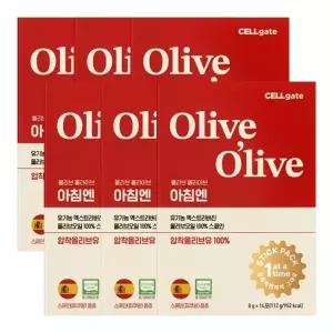 올리브 올라이브 아침엔 유기농 엑스트라버진 올리브오일 8gX14포X6개 / 100프로 스페인 압착올리브유