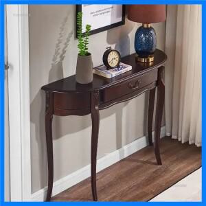 미국산 원목 콘솔 테이블 거실 가구 현관 콘솔 캐비닛 레트로 라이트 럭셔리 복도 테이블 Y