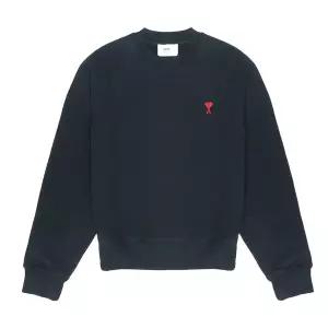 아미 체인스티치 하트 로고 코튼 맨투맨 BFUSW005 747 001