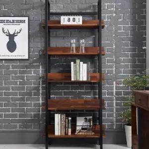 파티션책장 틈새책장 서재장 멀바우 스틸 5단 800 a48