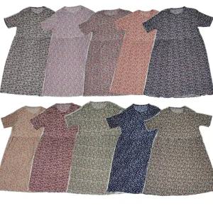 꽃무늬 주름원피스 냉장고 시골원피스 반팔원피스 실내 롱원피스 꽃원피스 할머니 어머니 빈티지 복고패션