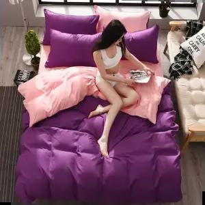 매트리스커버 사계절 양면 풀세트(퍼플핑크)Q/DD 침구세트4p