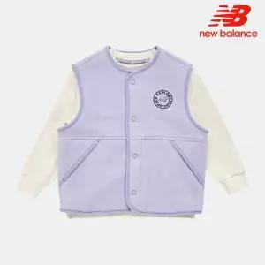 [하프클럽/뉴발란스]뉴발란스 키즈 플리스 조끼+긴팔티 세트 NK9BC4602U-75 티셔츠