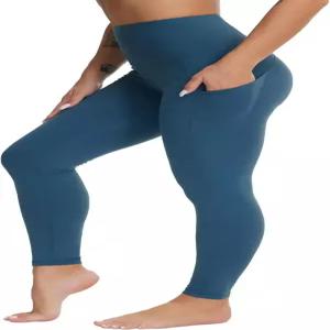 더 짐 피플 여성용 하이 웨이스트 요가 팬츠 버터리 소프트 스트레치 배 조절 운동 레깅스 포켓 포함