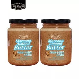 리치팜너트 마르코나아몬드스프레드 400g 2통 아몬드버터 넛버터 아침식사 브런치 잼