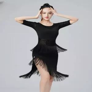 삼바댄스 라인댄스복 원피스 쌈바 공연복 연습 여성용