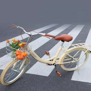 클래식 여성용 자전거 바구니 아줌마 산책 장보기 운동