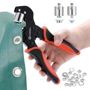 HARDELL+ 그로밋 도구 키트, 500PCS 아일렛 및 그로밋이 포함된 1/4