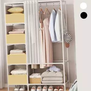 선반형 옷 행거 조립식 이동식 정리 드레스 룸 수납 행거 옷장 분리형 오픈형 다용도 정리함 자취방