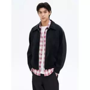 에잇세컨즈 8seconds 페이크 스웨이드 커브드 라인 블루종 블랙