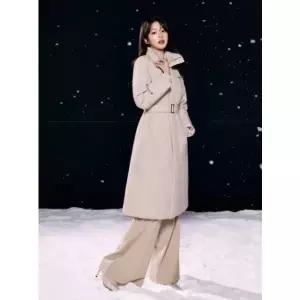 [아이더](마산점)출고가 479,000원 (장원영착용TV광고) 캐시미어 코트 여성 윈드스토퍼 롱 다운 자켓 DW...