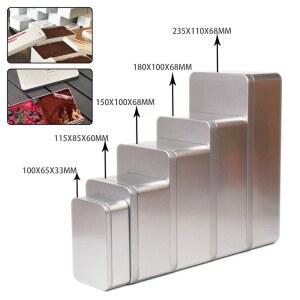 미니 Tinplate 비누 상자 머리핀 금속 직사각형 철 상자 작은 사각형 스토리지 쥬얼리 네일 동전 알약 케이스
