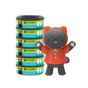 펫토리아 리터락커 플러스 고양이 배변 쓰레기통 전용 에어씰 리필봉투 6개