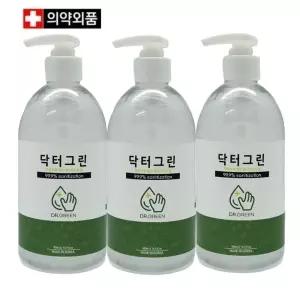 닥터 그린데이 에스 손소독제 500ml 에탄올70% 겔타입 3개세트 의약외품