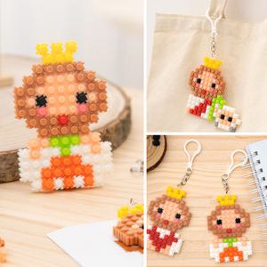 [오피스스쿨] 민화샵 디폼블럭 예수님 (3개 1세트) 8mm 부활절 만들기세트 디폼블록 끼우기 diy 키링만들기