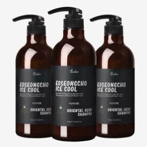 띵코 어성초 아이스쿨 샴푸 750ml 3개, 한방 두피 모발 영양 토탈케어
