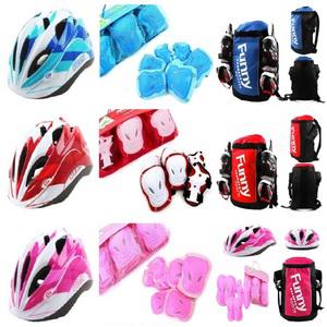 스포츠 유아동 어린이헬멧 팔꿈치 무릎 손바닥 보호대세트 수납가방 악세서리 안전용품