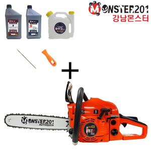 몬스터 엔진톱 M5200 400mm 20번33날 46cc 신형 기계 체인 전기 충전 가지 톱날 강력 오일