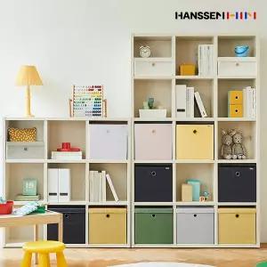 한샘 샘 폴리 수납바스켓 (대) 뚜껑포함 샘책장호환 수납박스 정리