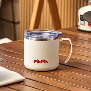 버터샵 피크피크 스텐 머그컵 350ml, 크림, 1개