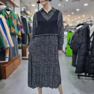 베네통/애플아울렛/니트 베스트 탈부착 롱 원피스/BAOP02311