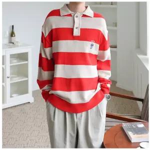 남녀커플 봄스웨터 카라티 긴팔 티셔츠 맨투맨 블루종 남자 카라니트티DS-KN