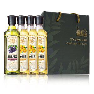 사조 올따옴고급유선물세트2호 (카놀라유500ml 3입+포도씨유 500ml 1입) 2세트