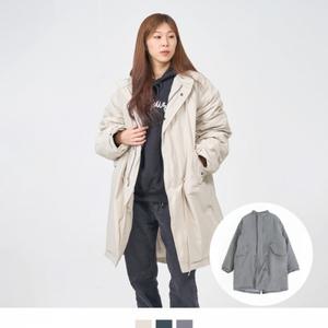 기획 개파카 오버핏 여자 패딩야상 겨울야상 커플 룩 롱패딩