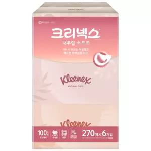 크리넥스 내추럴소프트 미용티슈 270매*6입