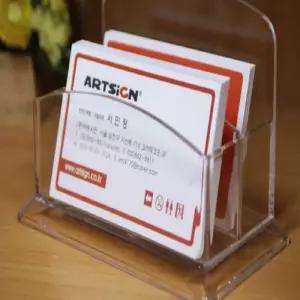 테이블 카운터 명함꽂이 2단(스텐드형) 4570/명함/홀더/이름/꽂이/아크릴/카드/보관집/꽃이/알파명합첩
