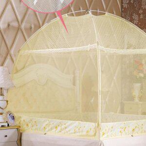 고품질 모기장 텐트 침대 넓은 메시 예쁜 일체형 베이지 캠핑모기장 폴딩모기장 거실방충망 (WFHZIUW)