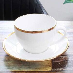 고급스타일 시크퓨어화이트 골드라인 커피잔 1인세트
