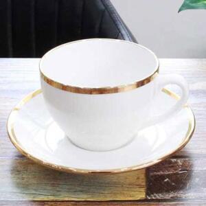 [QN0V4V71_55]퓨어화이트 골드라인 커피잔 1인세트