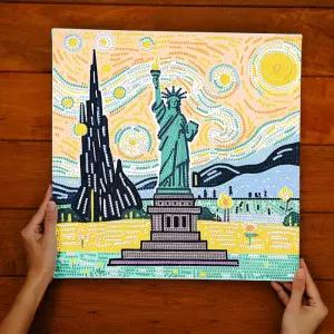 보석십자수 캔버스형 DIY 액자형 세계명소 명화 큐빅