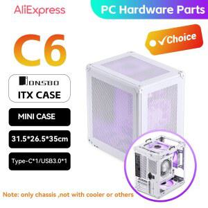 그래픽카드써멀 Itx 마더 보드 Jonsbo C6 미니 케이스 Type ATX 냉각 섀시 전원 공급 장치 200 255mm 그래픽 카드 최대 75mm 쿨러