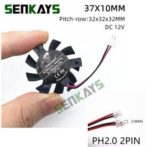 그래픽카드써멀 37mm 그래픽 비디오 카드 쿨러 교체 피치 32mm 5V 12V 2Wire 2Pin