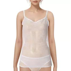 [롯데백화점]비비안 (올레이스런닝)전체 레이스 시스루 여성 끈런닝 RU7386