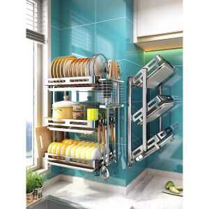 벽부착 식기건조대 제품 선반 벽걸이 건조대 그릇 주방 수납 설겆이